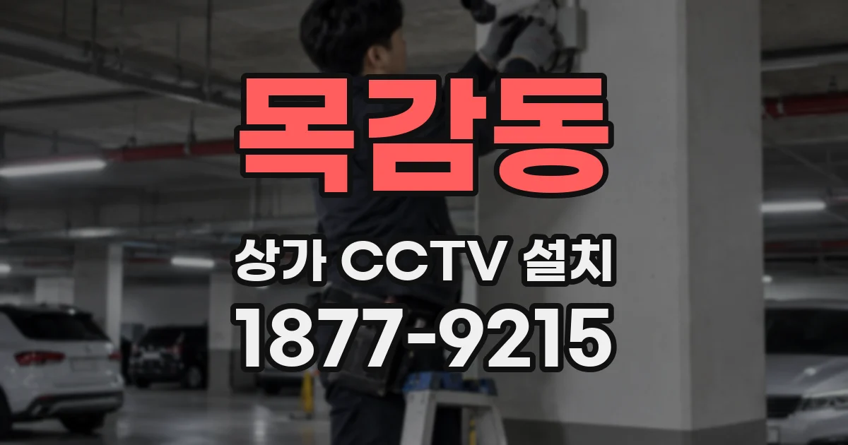 목감동 상가 CCTV 설치