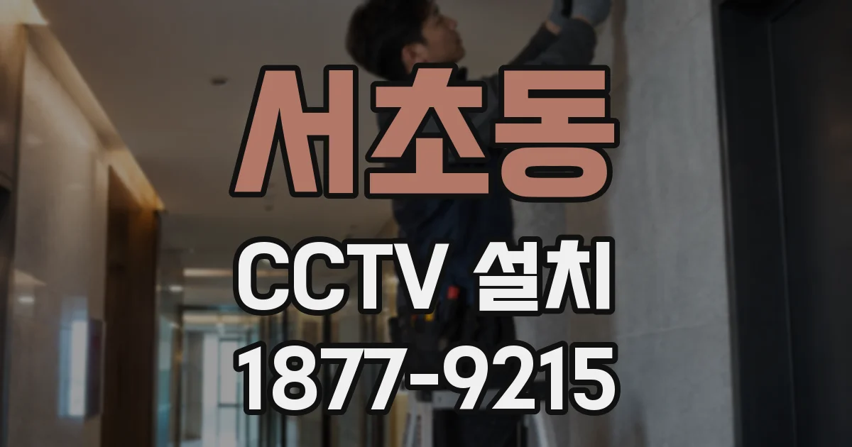 서초동 CCTV 설치