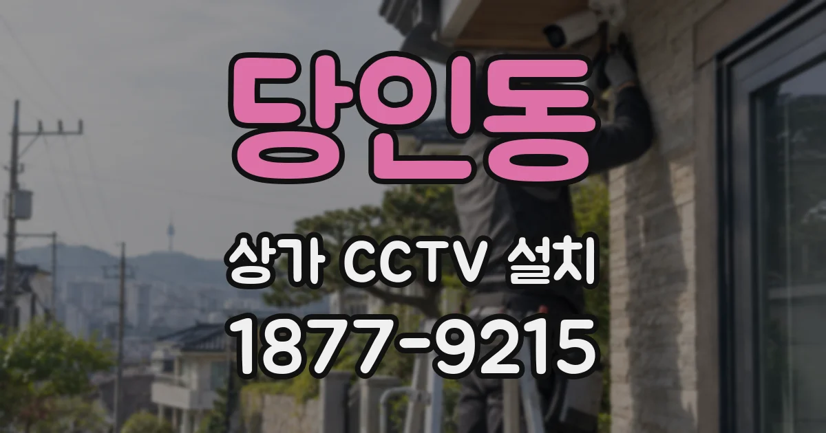 당인동 상가 CCTV 설치