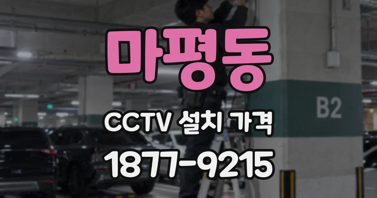 마평동 CCTV 설치 가격