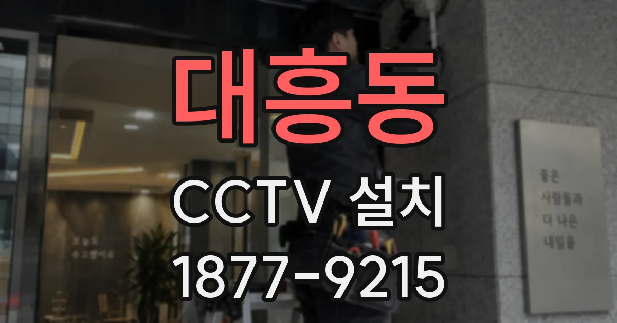 대흥동 CCTV 설치