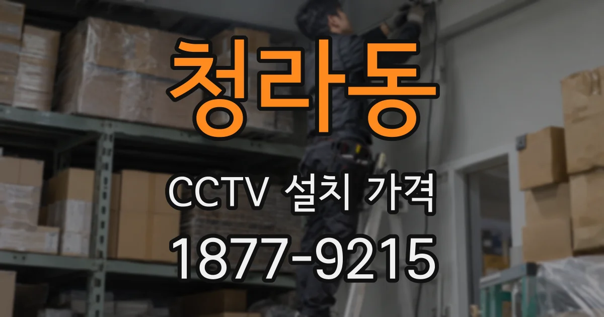 청라동 CCTV 설치 가격