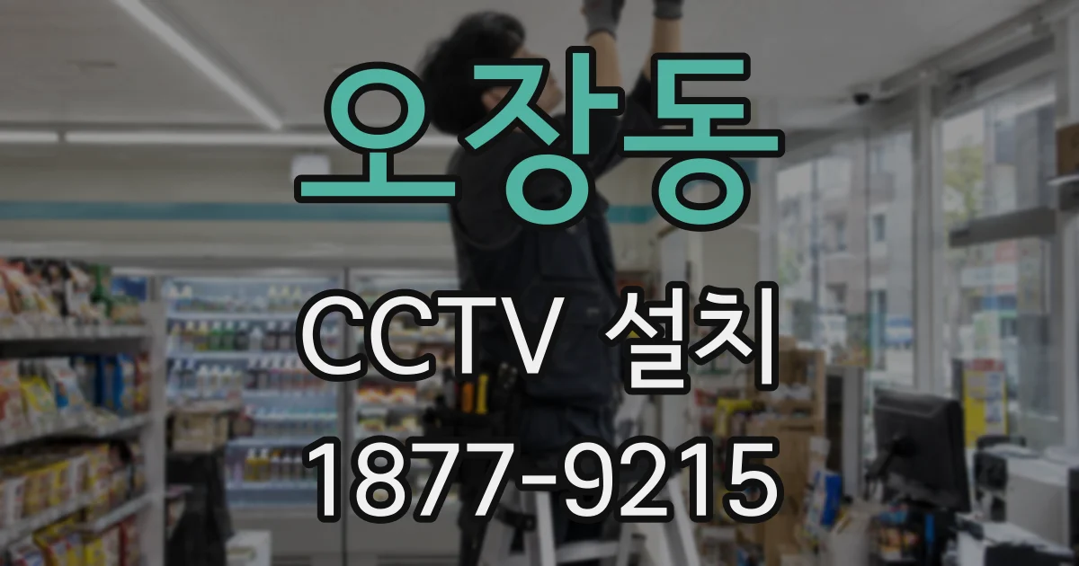 오장동 CCTV 설치