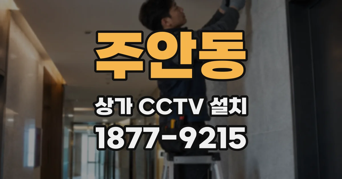 주안동 상가 CCTV 설치