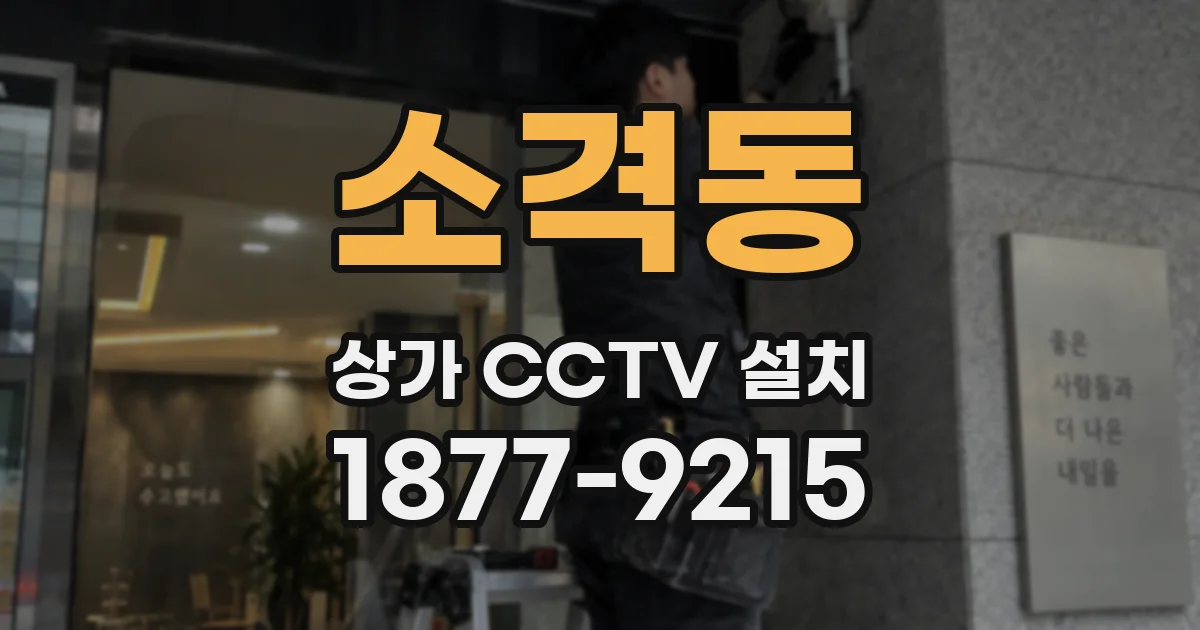 소격동 상가 CCTV 설치
