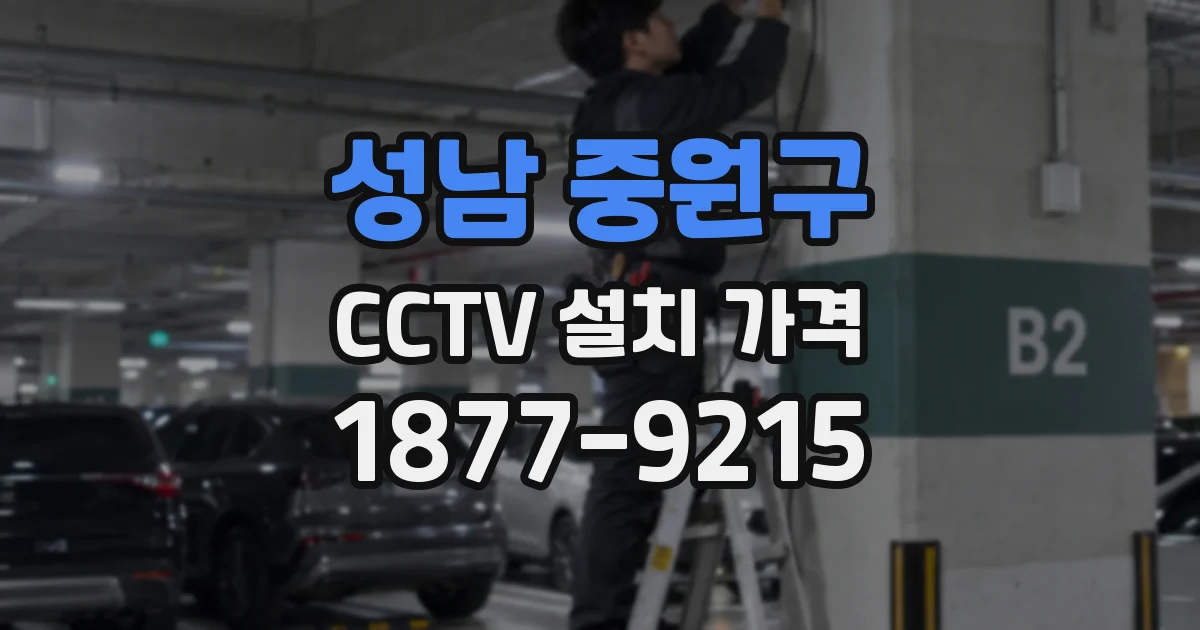 성남 중원구 CCTV 설치 가격
