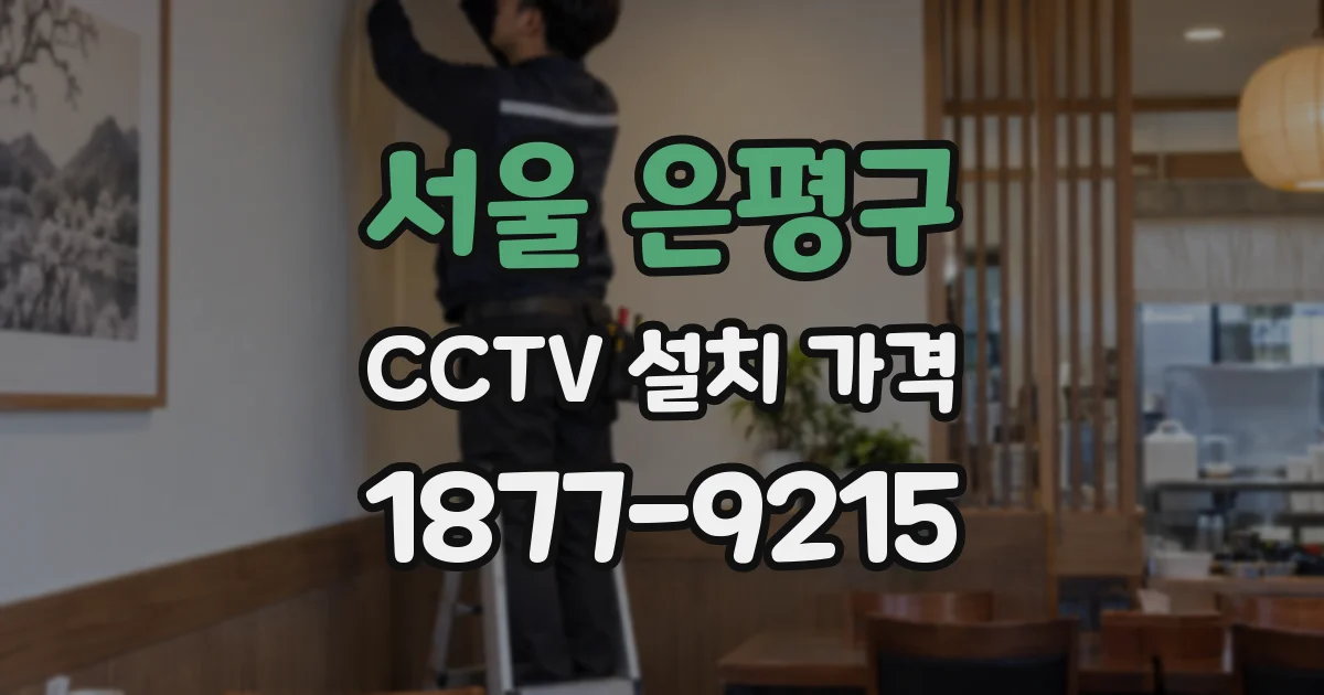 서울 은평구 CCTV 설치 가격