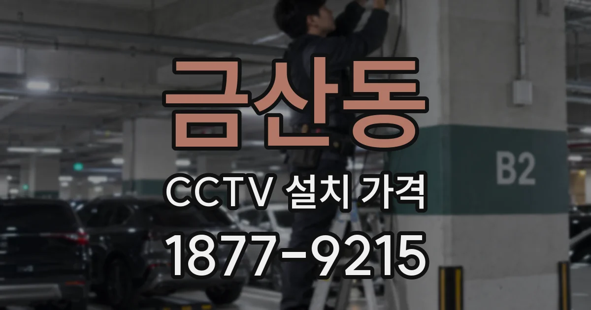 금산동 CCTV 설치 가격