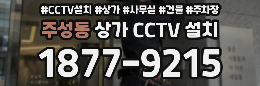 주성동 상가 CCTV 설치