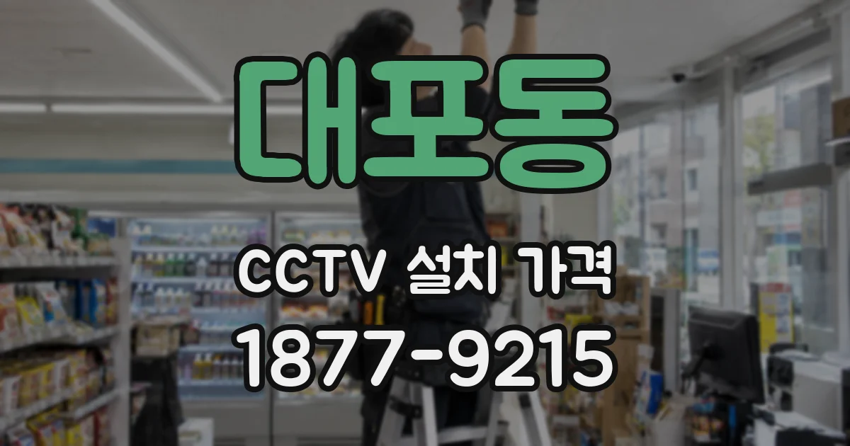 대포동 CCTV 설치 가격