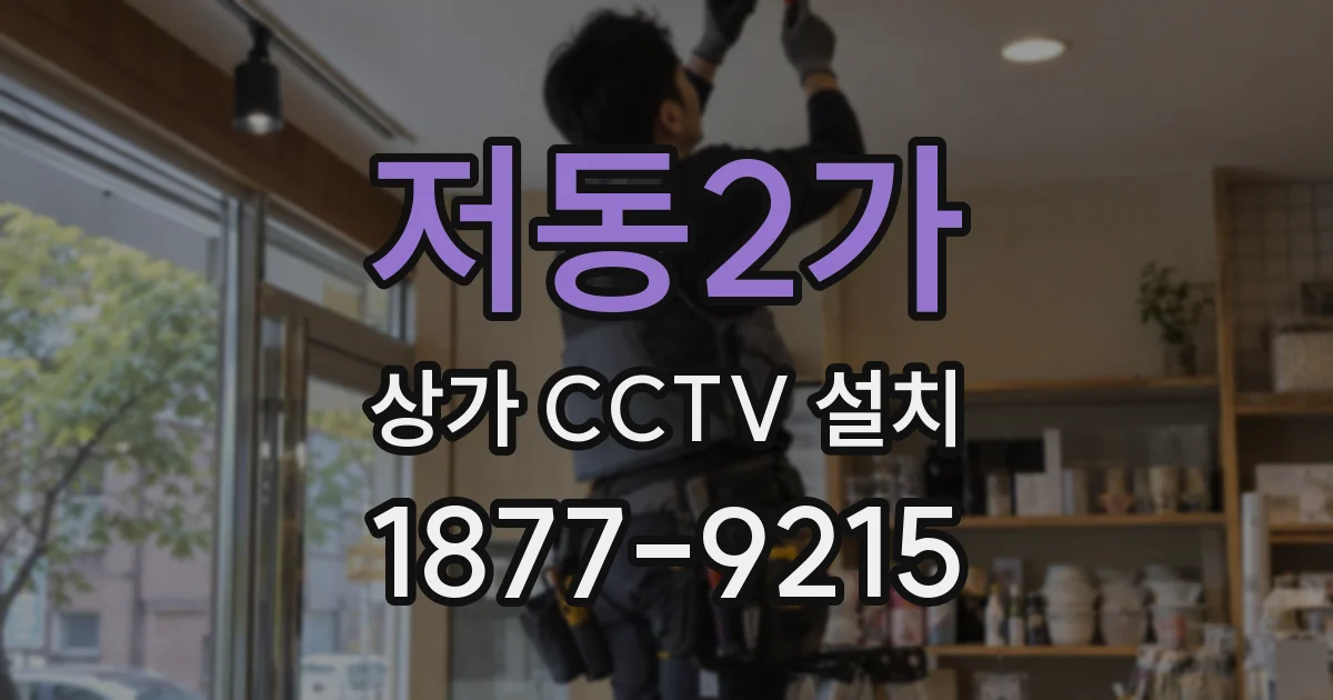 저동2가 상가 CCTV 설치