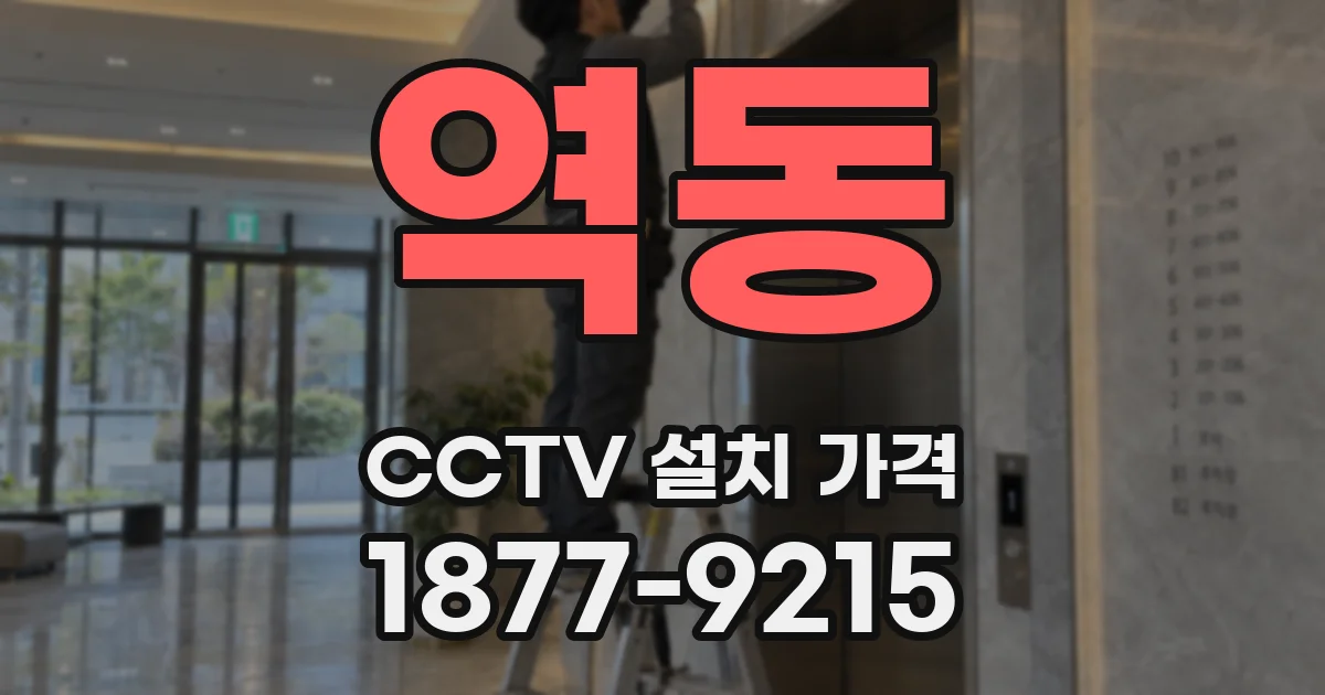 역동 CCTV 설치 가격