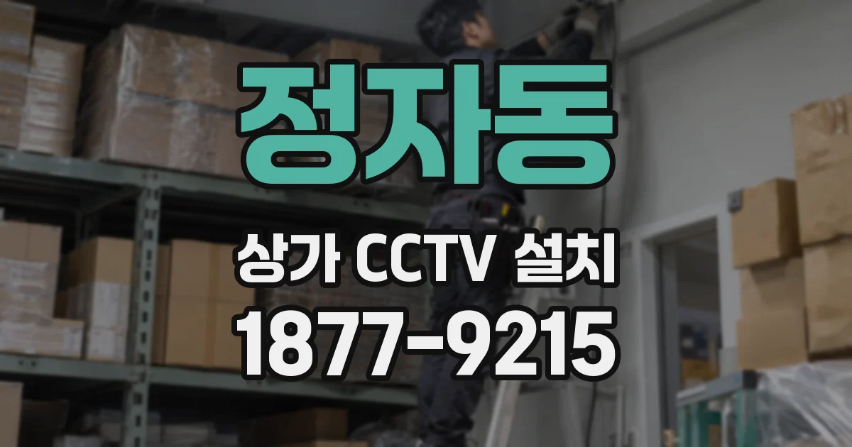 정자동 상가 CCTV 설치