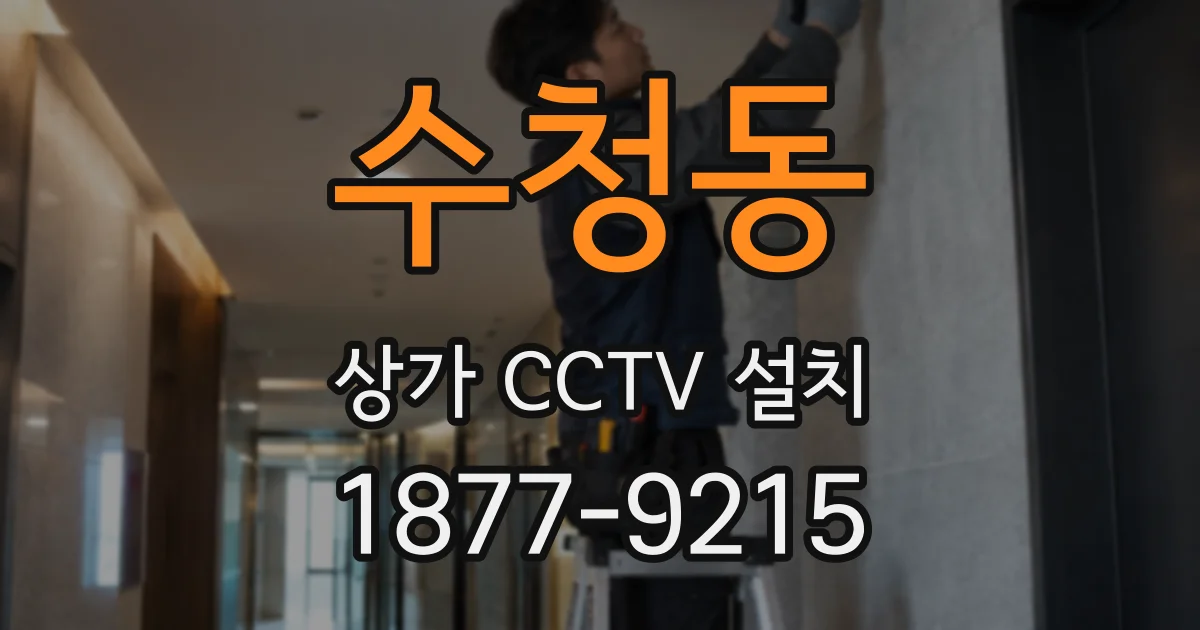 수청동 상가 CCTV 설치
