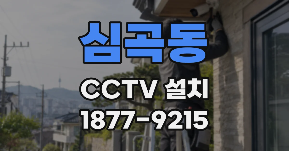 심곡동 CCTV 설치