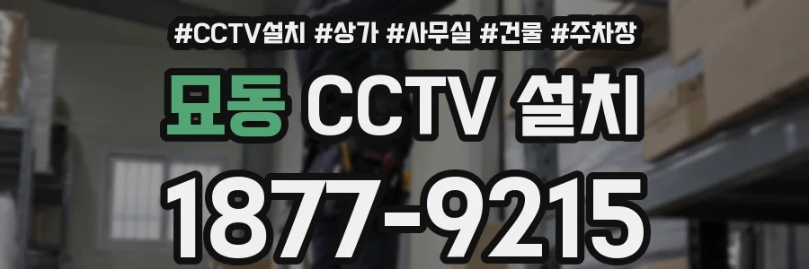 묘동 CCTV 설치