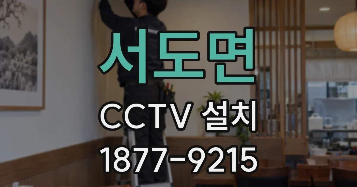 서도면 CCTV 설치
