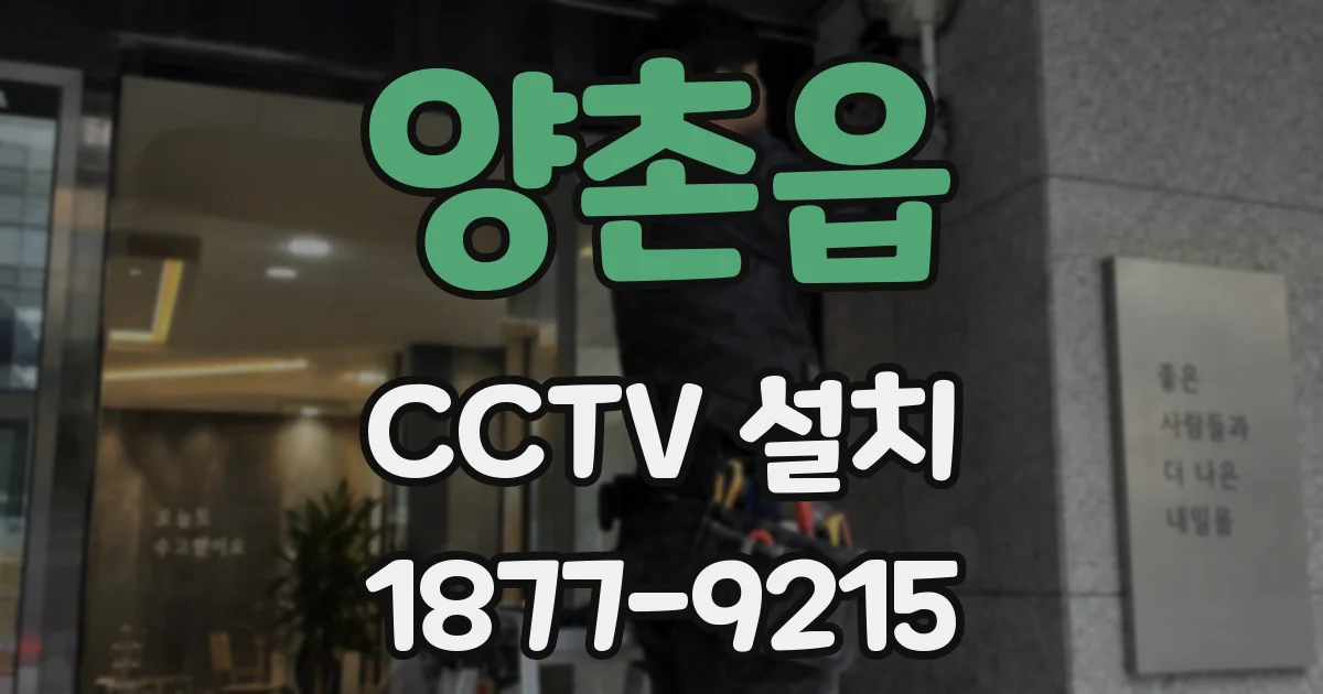 양촌읍 CCTV 설치