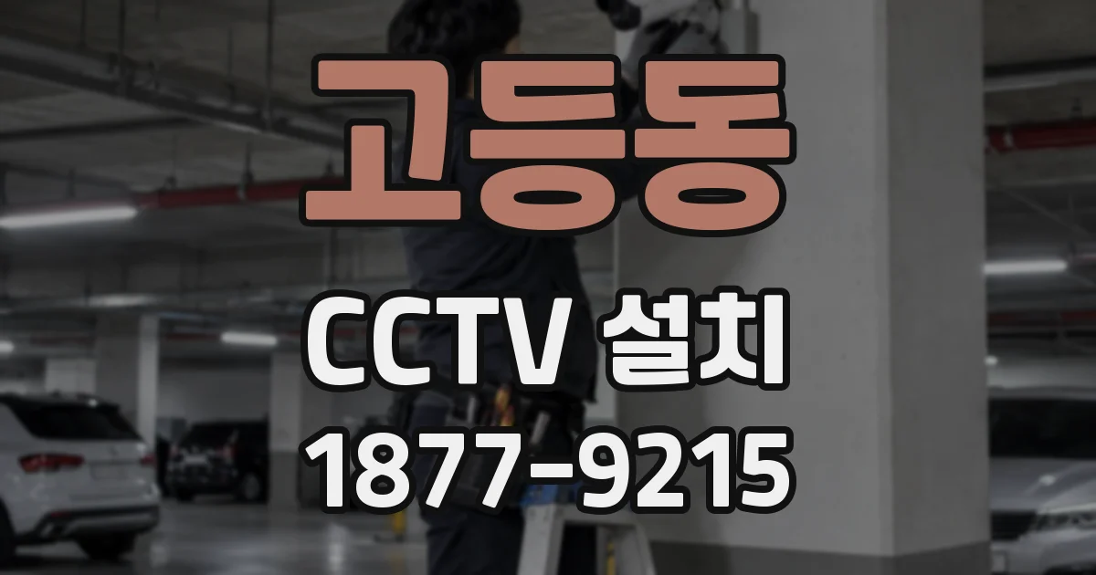 고등동 CCTV 설치