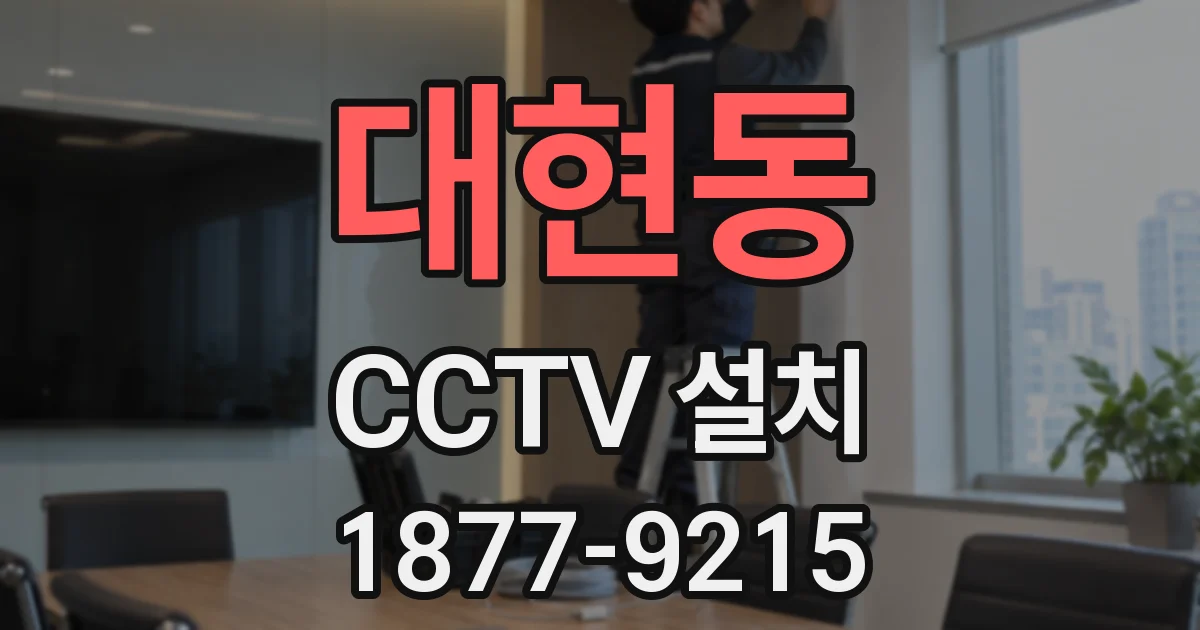 대현동 CCTV 설치