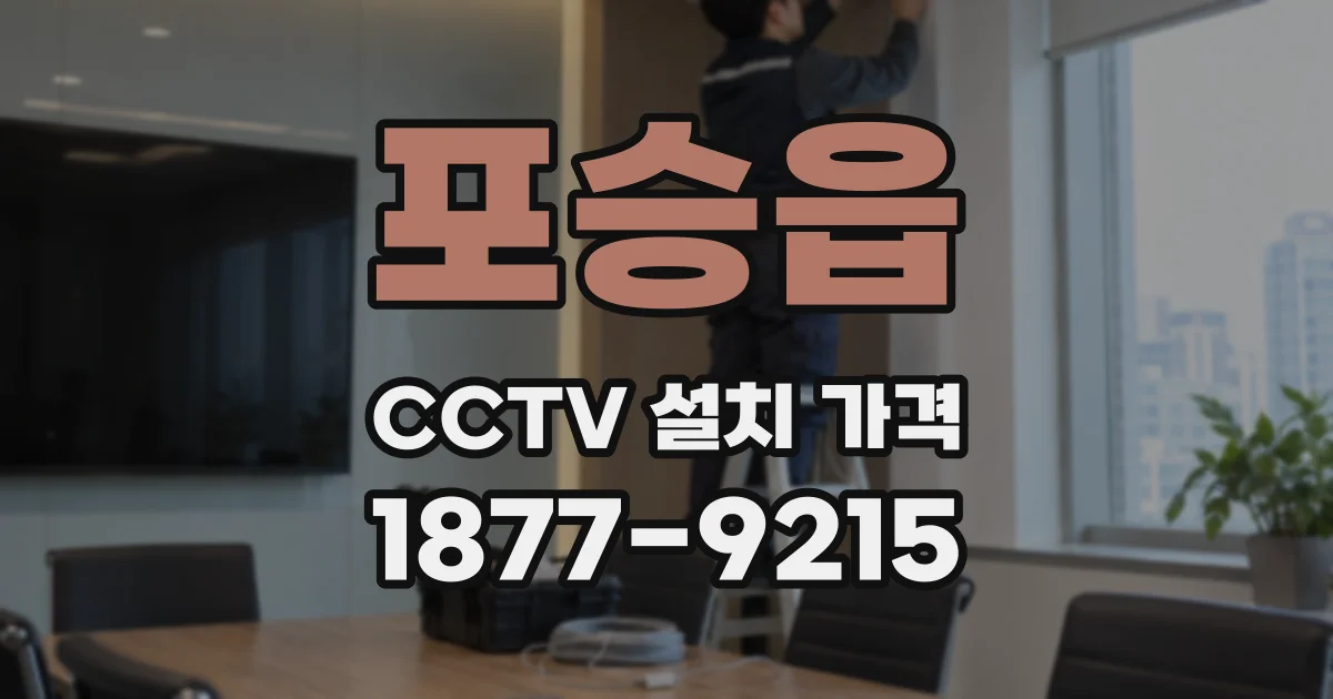 포승읍 CCTV 설치 가격