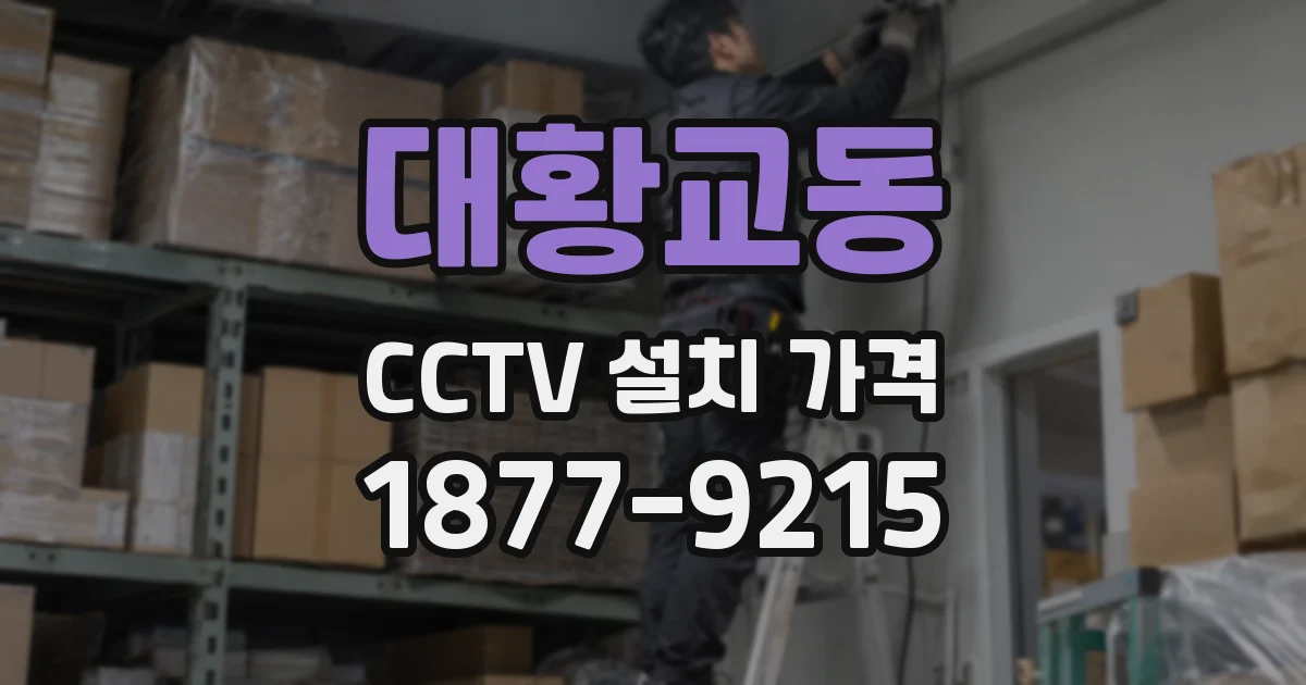 대황교동 CCTV 설치 가격