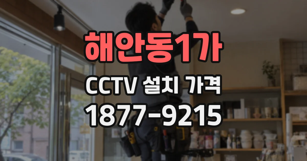 해안동1가 CCTV 설치 가격