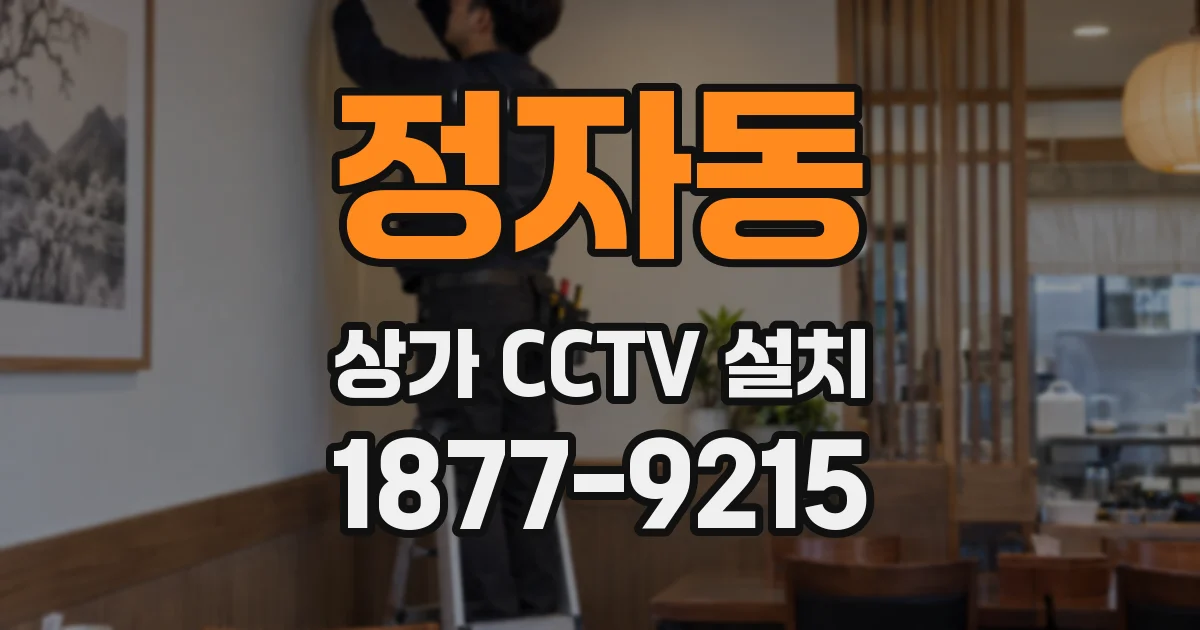 정자동 상가 CCTV 설치
