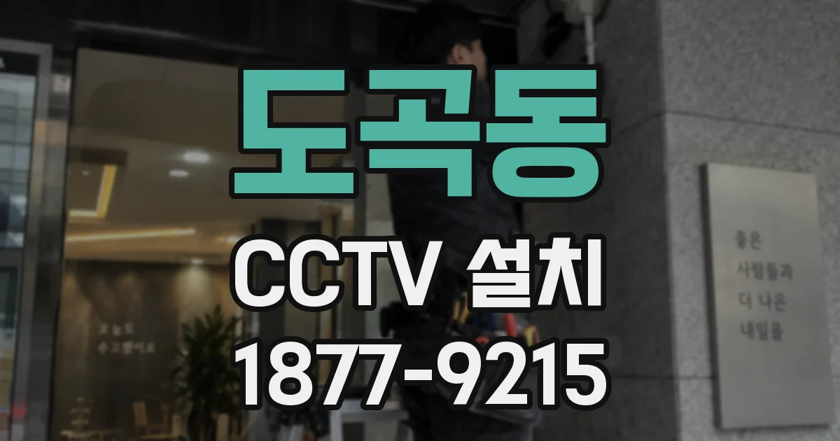 도곡동 CCTV 설치