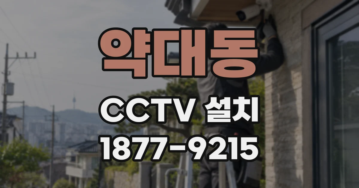 약대동 CCTV 설치