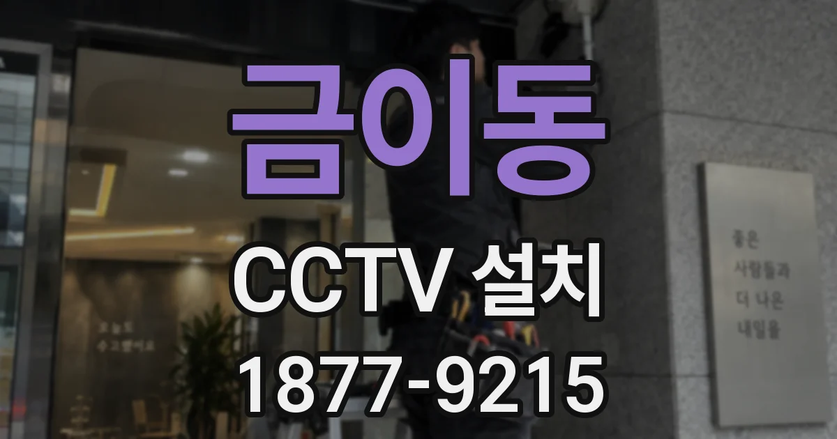 금이동 CCTV 설치