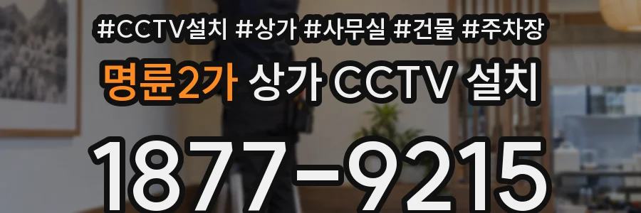 명륜2가 상가 CCTV 설치