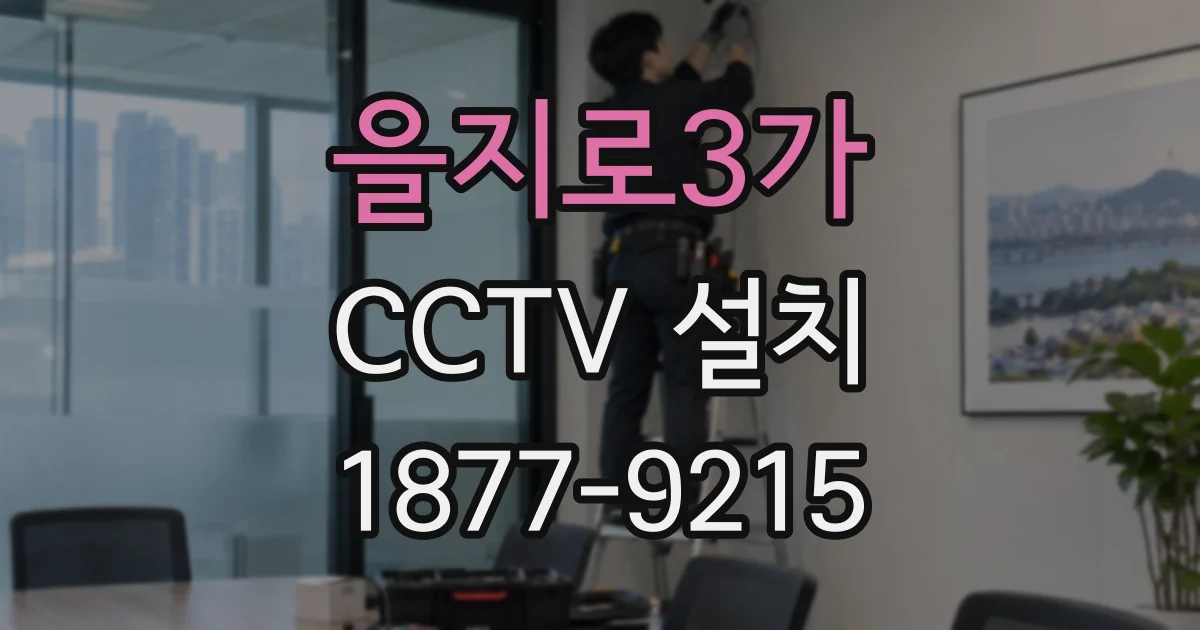 을지로3가 CCTV 설치