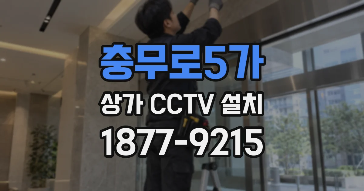 충무로5가 상가 CCTV 설치