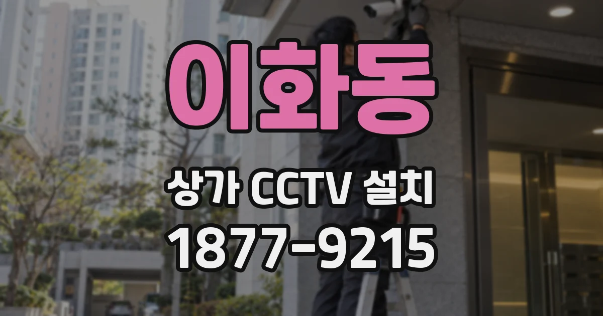 이화동 상가 CCTV 설치