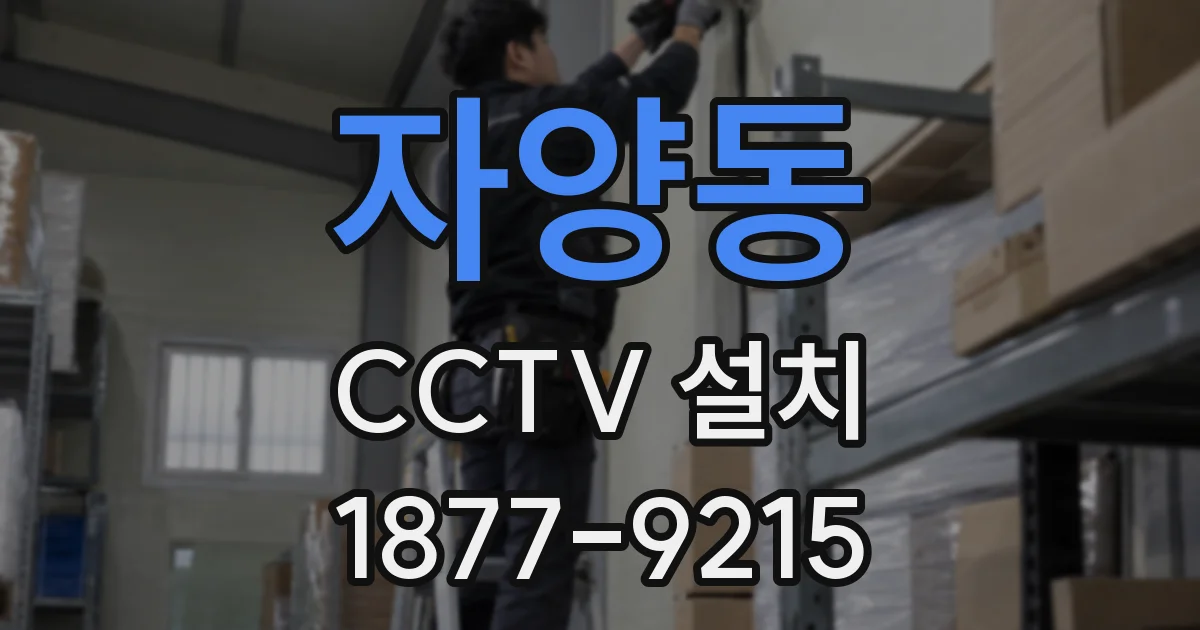 자양동 CCTV 설치