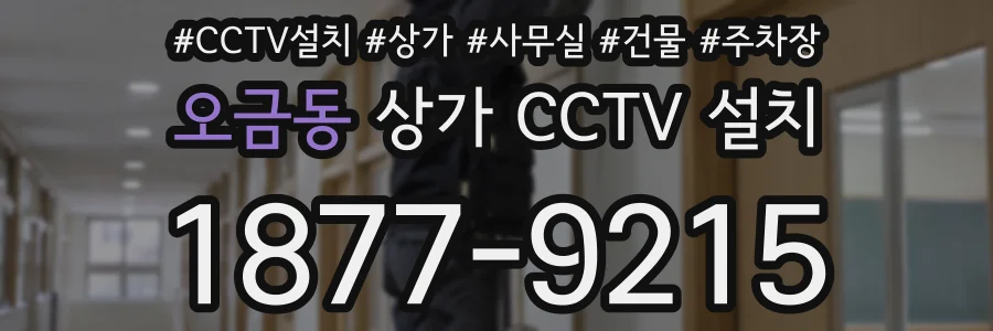 오금동 상가 CCTV 설치