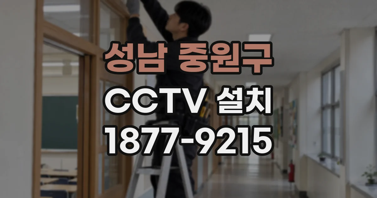 성남 중원구 CCTV 설치