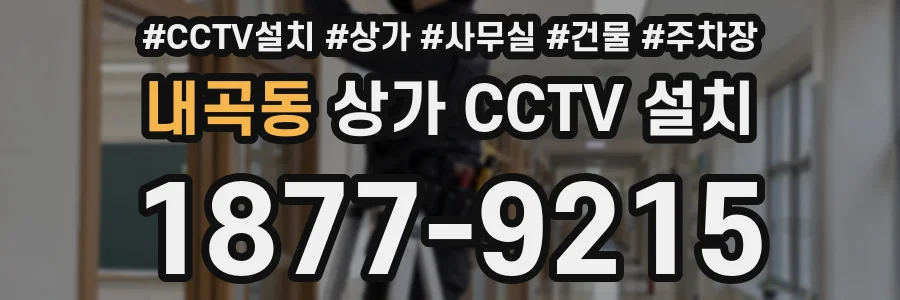 내곡동 상가 CCTV 설치