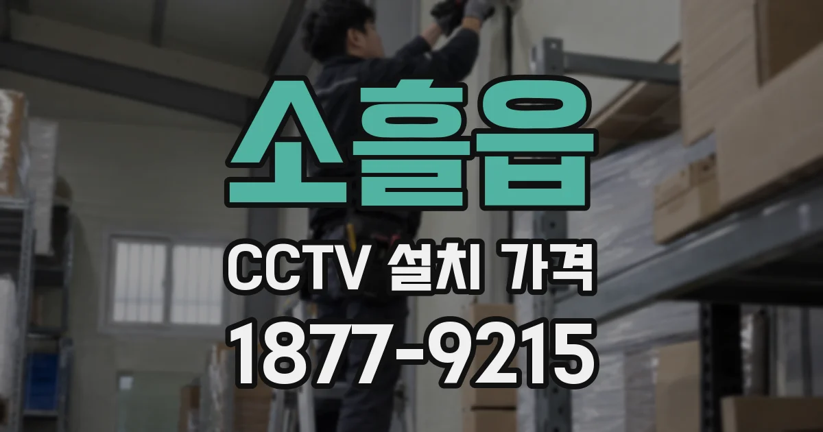 소흘읍 CCTV 설치 가격
