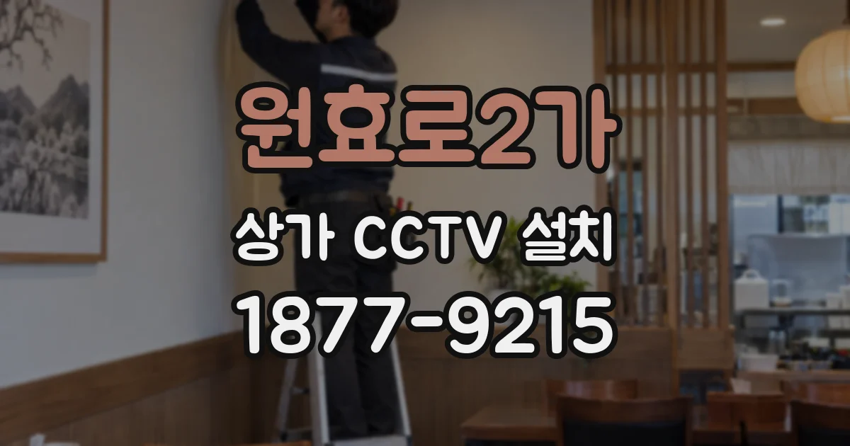 원효로2가 상가 CCTV 설치