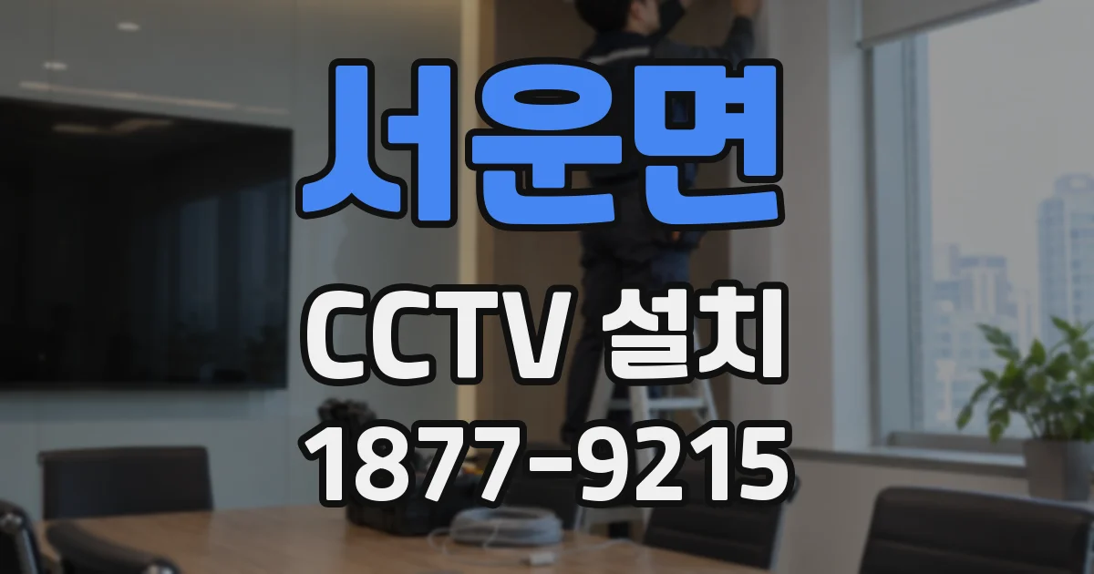 서운면 CCTV 설치