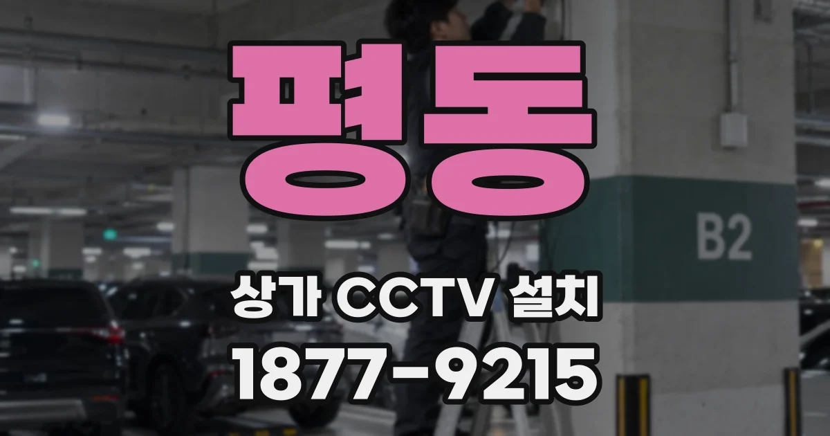 평동 상가 CCTV 설치