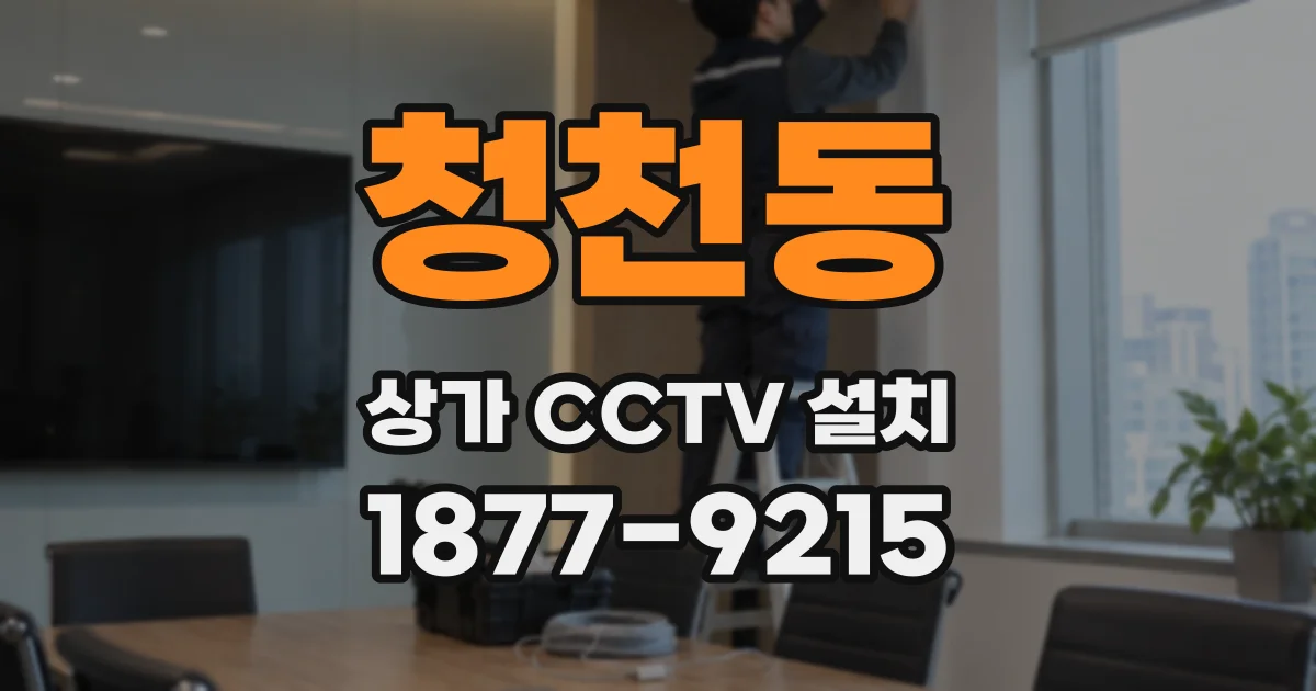 청천동 상가 CCTV 설치