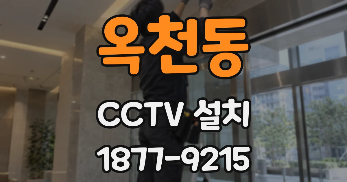 옥천동 CCTV 설치
