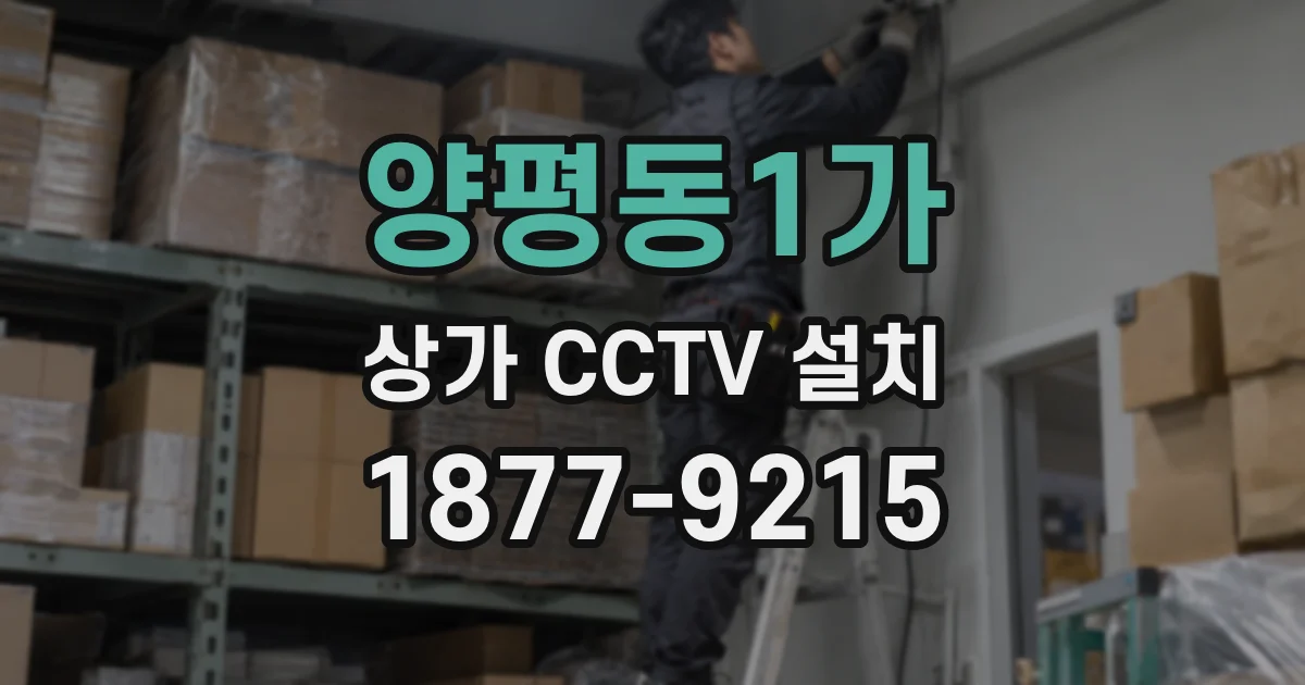 양평동1가 상가 CCTV 설치
