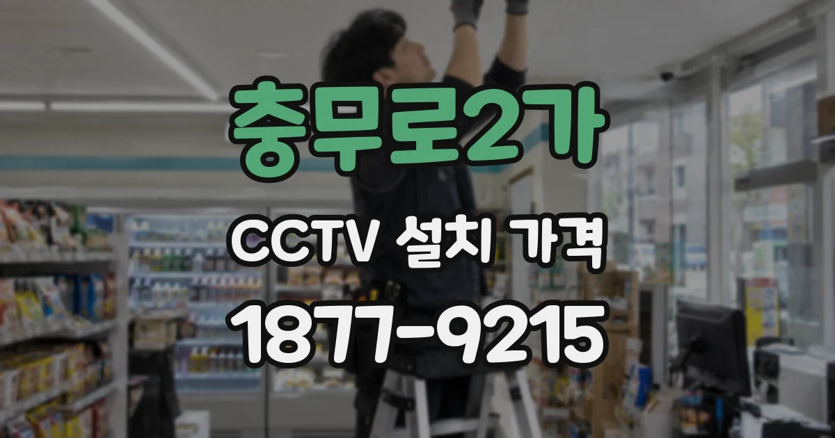 충무로2가 CCTV 설치 가격