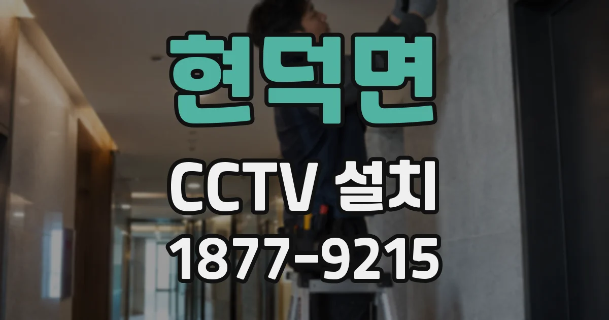 현덕면 CCTV 설치