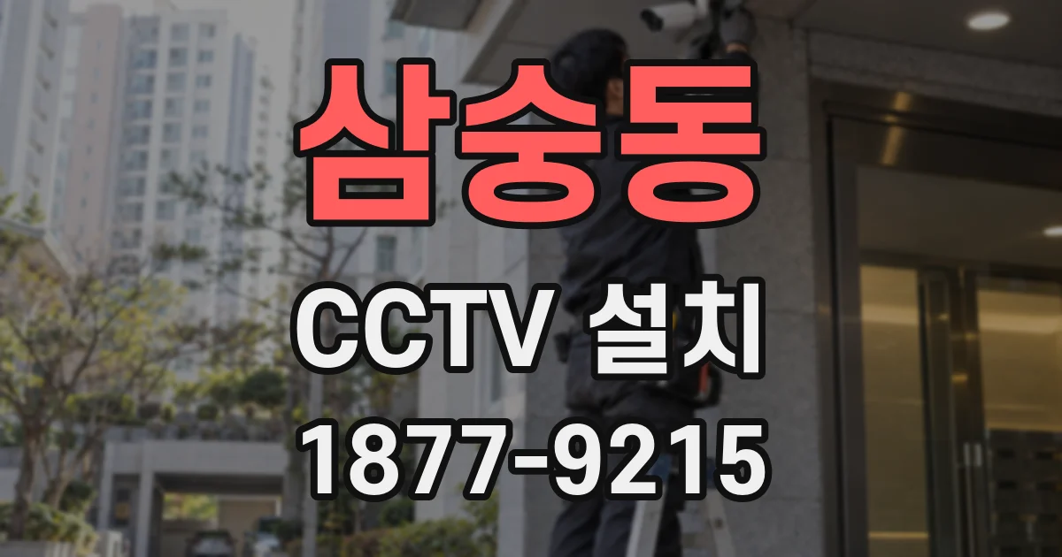 삼숭동 CCTV 설치