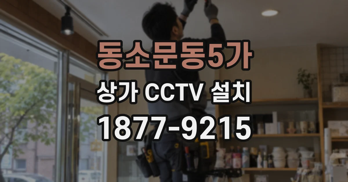 동소문동5가 상가 CCTV 설치